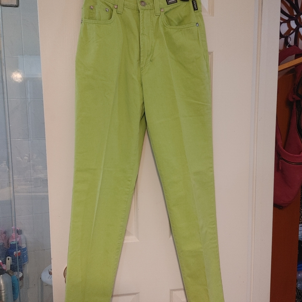 Versace Vibrant Lime Trousers - Picture 11 of 13